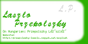 laszlo przepolszky business card